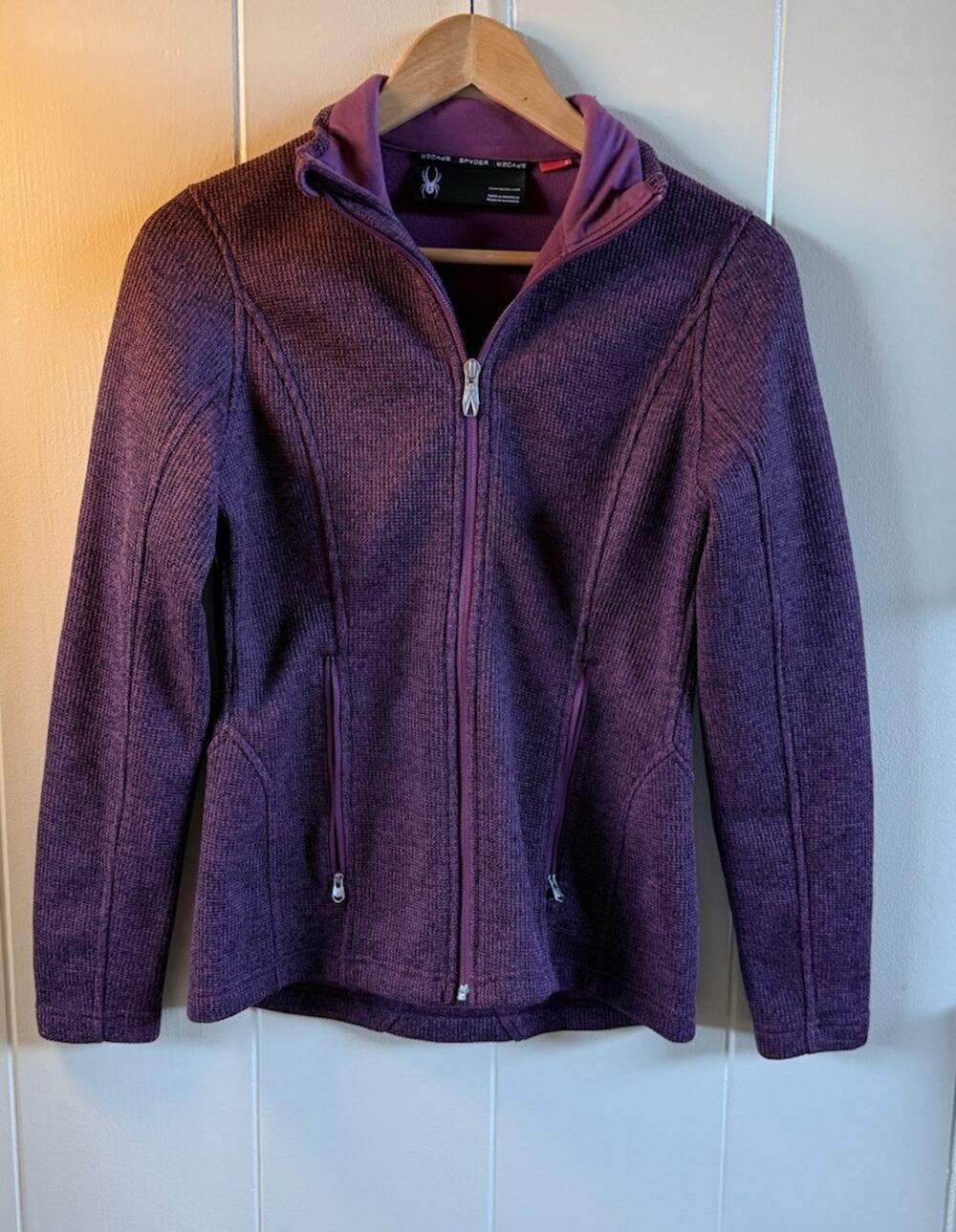Spyder Women’s Small S Constant Purple Full Zip Athletic Jacket Sweater